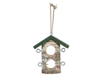 Budka krmítko HUT duo,na loj.kouli,dřevo, zelená Zolux