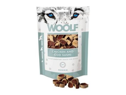 WOOLF pochoutka Chicken and Cod Sushi 100g