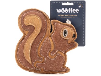 Wooffee kožená hračka Hnědá veverka