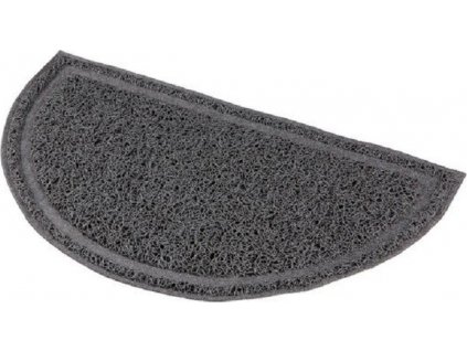 Půlkruhová PVC předložka šedá k WC 59 x 35cm