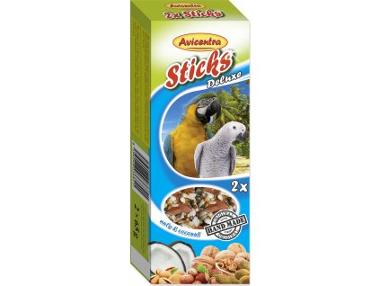 Avicentra tyčinky velký papoušek - ořech+kokos 2ks