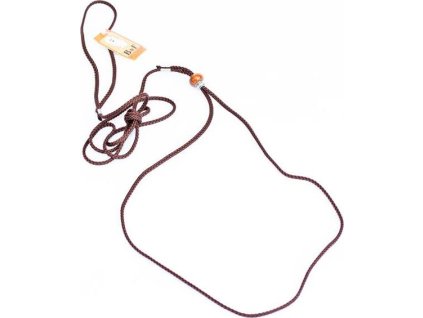 Vodítko nylon předváděcí - hnědé B&F 0,3 x 140 cm
