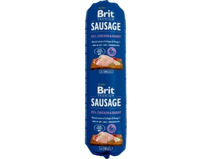 Salám BRIT Premium Dog Sausage Chicken & Rabbit 800g