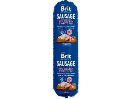 Salám BRIT Premium Dog Sausage Chicken & White fish 800g