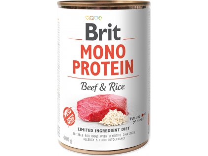 Konzerva BRIT Mono Protein Hovězí s hnědou rýží 400g