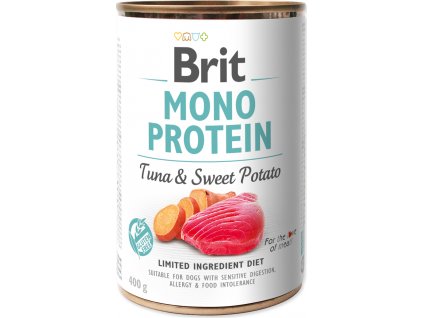 Konzerva BRIT Mono Protein Tuňák a sladký brambor 400g
