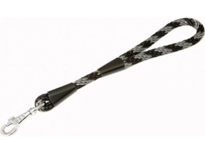 Vodítko textil lano "Spirála" černo/šedé B&F 1,40 x 35 cm
