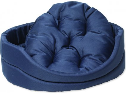 Pelíšek DOG FANTASY ovál s polštářem tmavě modrý 54 cm