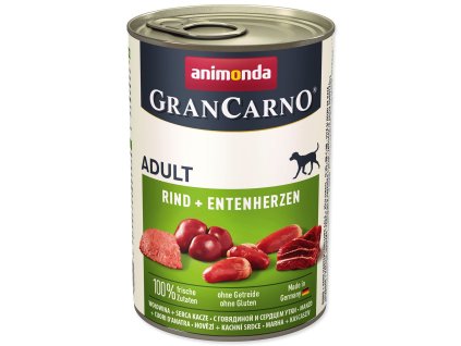 Konzerva Animonda Gran Carno Adult hovězí a kachní srdce 400g