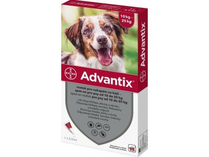 Advantix S.O. pes 10-25kg a.u.v. červený sol 1 x 2,5 ml