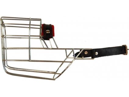 Náhubek kovový Dobrman - fena, chrom 100 x 140 x 115 mm