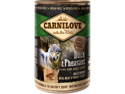 Konzerva CARNILOVE Dog Wild Meat Duck & Pheasant 400g
