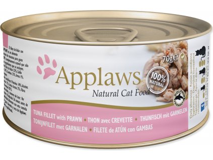 Konzerva APPLAWS Cat Tuna Fillet & Prawn 70g