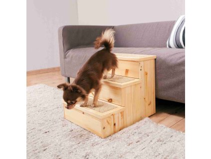 Dřevěné schody pro malé psy a kočky, max.50 kg 40x38x45cm