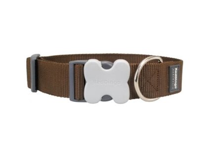 Obojek Red Dingo 40 mm x 37-55 cm - Jednobarevné - Hnědá