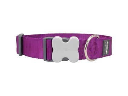 Obojek Red Dingo 40 mm x 37-55 cm - Jednobarevné - Fialová