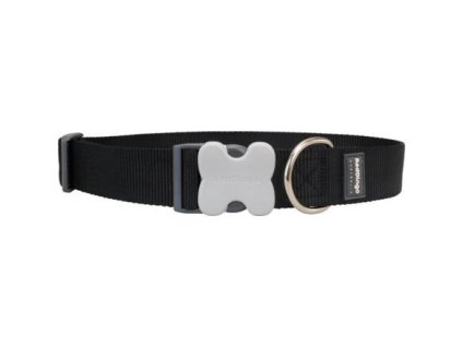 Obojek Red Dingo 40 mm x 50-80 cm - Jednobarevné - Černá