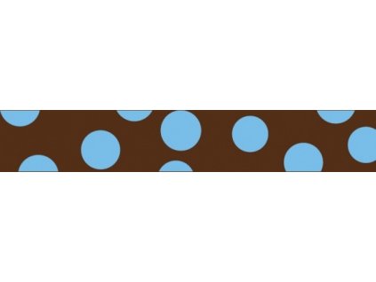 Obojek RD 20 mm x 30-47 cm - Blue Spots on Brown