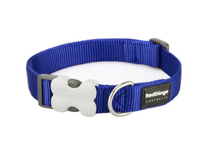 Obojek Red Dingo 15 mm x 24-36 cm - Jednobarevné - TmavěModrá