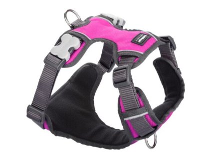 Postroj Red Dingo polstrovaný XL - 72-112 cm - Tmavě růžová