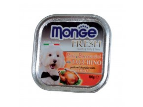 MONGE FRESH - paštika a kousky s krůtou 100 g pro psy