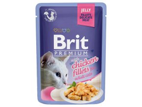 brit premium cat delicate fillets v zele s kuretem 85g original