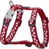 Postroj Red Dingo 20 mm x 45-66 cm - White Spots on Red