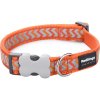 Obojek Red Dingo 12 mm x 20-32 cm - Ziggy Rfx - Oranžová