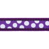 Obojek polostahovacíRed Dingo 25 mm x 41-62 cm- White Spots on Purple