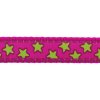 Obojek Red Dingo 25 mm x 41-63 cm - Stars Lime on Hot Pink