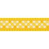 Obojek Red Dingo 12 mm x 20-32 cm - Gingham Yellow