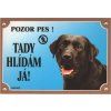 Tabulka Tady hlídám! Labradorský retriever tmavý 1ks