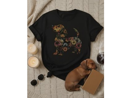 Černé tričko jezevčík