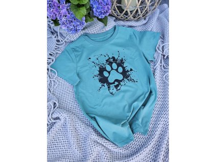 Zelené tričko tlapička