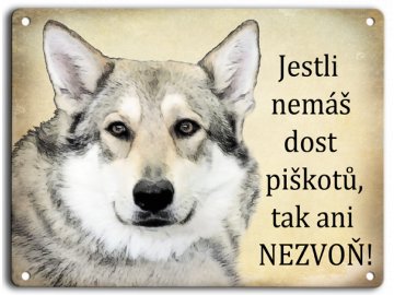 Plechová cedulka - Československý vlčák