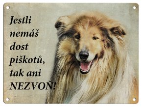 Plechová cedulka s kolií