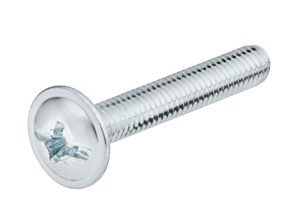 Závitový šroub M4 x 40 mm, balík 100 ks, pozink, hlava ⌀ 10 mm