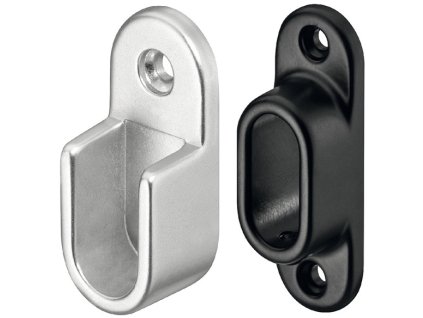 Koncová podpěra šatní tyče, hliník, pro šatní tyč OVA 30 x 14 mm
