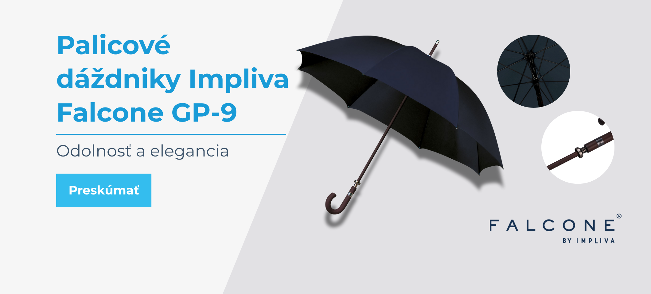 Palicové dáždniky Impliva Falcone GP-9
