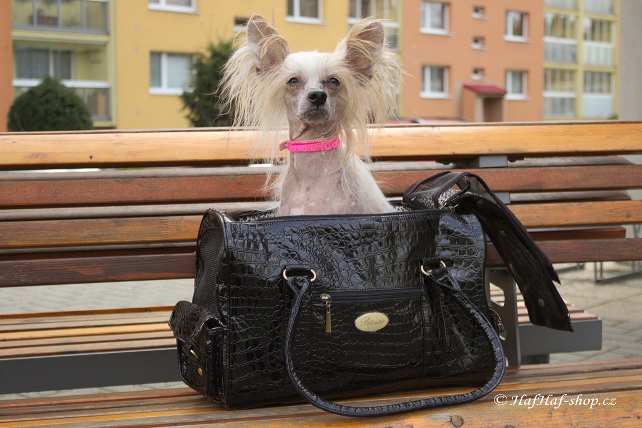 Luxusní taška na psa URBAN PUP Black Snakesin