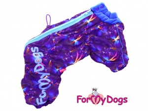Obleček pro psy – fialový zimní overal od FMD (2)