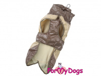  Obleček pro psy i fenky malých až středních plemen – stylová pláštěnka BROWN JACKET od ForMyDogs. Zapínání na sponu, hladká podšívka. (3)