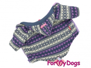 Obleček pro psy i fenky – teplá fialová mikina od For My Dogs (2)