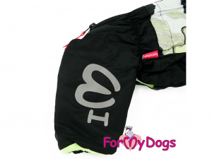  Zateplený obleček pro psy – zimní overal NEON CAMOUFLAGE, černo-zelený (5)