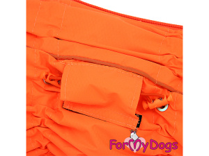 Nový typ zatepleného zimního overalu pro fenky ORANGE od For My Dogs. Svršek nepromokavá membrána s teflonem, zateplený sinteponem, antistatická flísová podšívka (7)