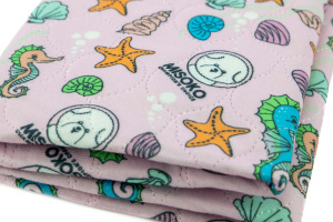  Absorbční pratelná podložka pro psy MISOKO SEAHORSE. Protiskluzová úprava, čtyřvrstvý materiál, pojme až 1560 ml tekutin. Rozměry 70 × 80 cm (2)