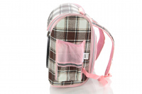  Lehoučký batoh na psa do 4 kg NOBLEZA s průhlednou kupolí, růžový (6)