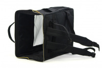 Univerzální batoh a taška na psa CAMON s nosností 5 kg. Zpevněné dno, bezpečnostní poutko s karabinou, ideální pro malé psy i kočky. Barva černá. (8)