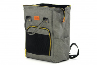 Univerzální batoh a taška na psa CAMON s nosností 5 kg. Zpevněné dno, bezpečnostní poutko s karabinou, ideální pro malé psy i kočky. Barva šedá. (6)