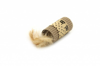 Jednoduchá hračka pro kočky od BOBBY vyrobená z kartonu a ptačích pírek. Velikost cca 10 cm. (3)